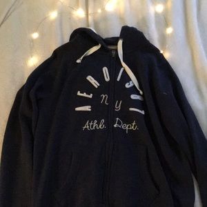 Aeropostale 1987 Navy Blue Zip Up Hoodie